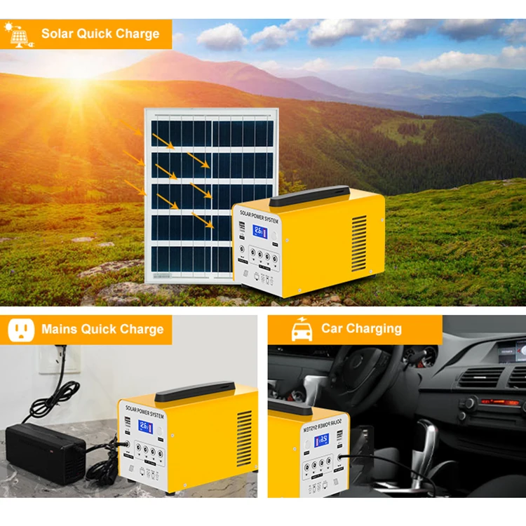 Good Quality Battery for Solar System Environmental 10w 20w  50w Easy Carry Emergency Solar Power System