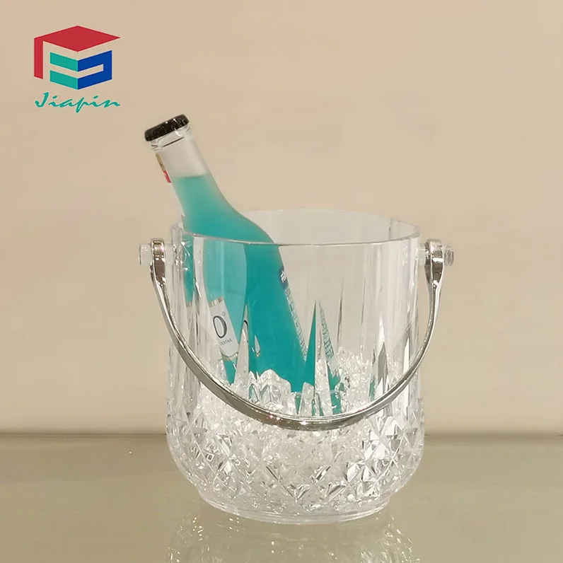 Прозрачное пластиковое ведро для вина шампанского льда алмазная резка акриловое