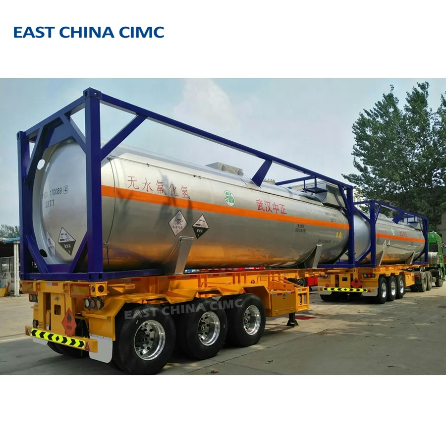 22000liters 20ft Shipping Container LNG ISO Tanker For Chemical Liquid Transport