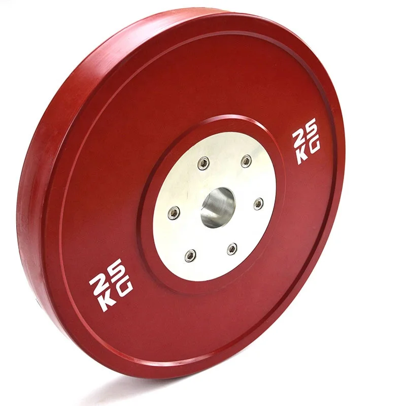 Custom Free Weight-Plate Rubber Covered Weights Gym Equipment Set Colored Competition Bumper Plates For Barbell