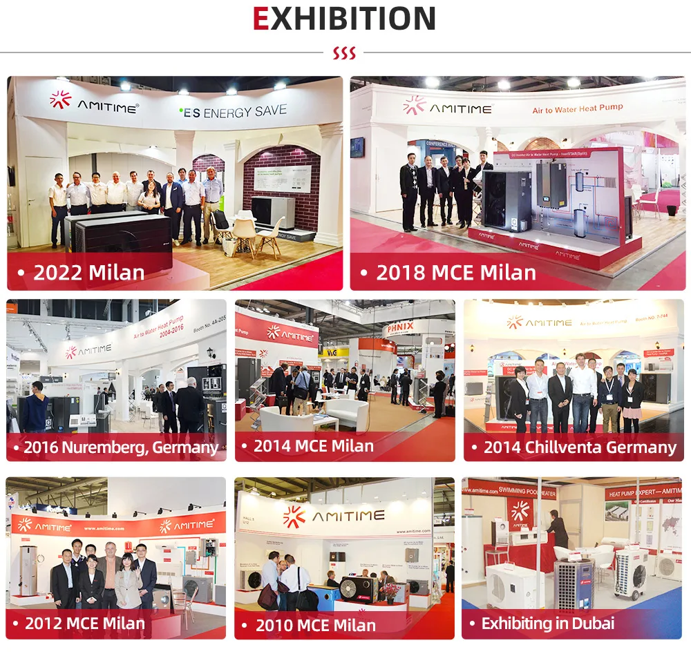 Amitime Direct Supply Auto Defrost Low Noise Commercial Air Source Inverter Heat Pump Pool Electric R32