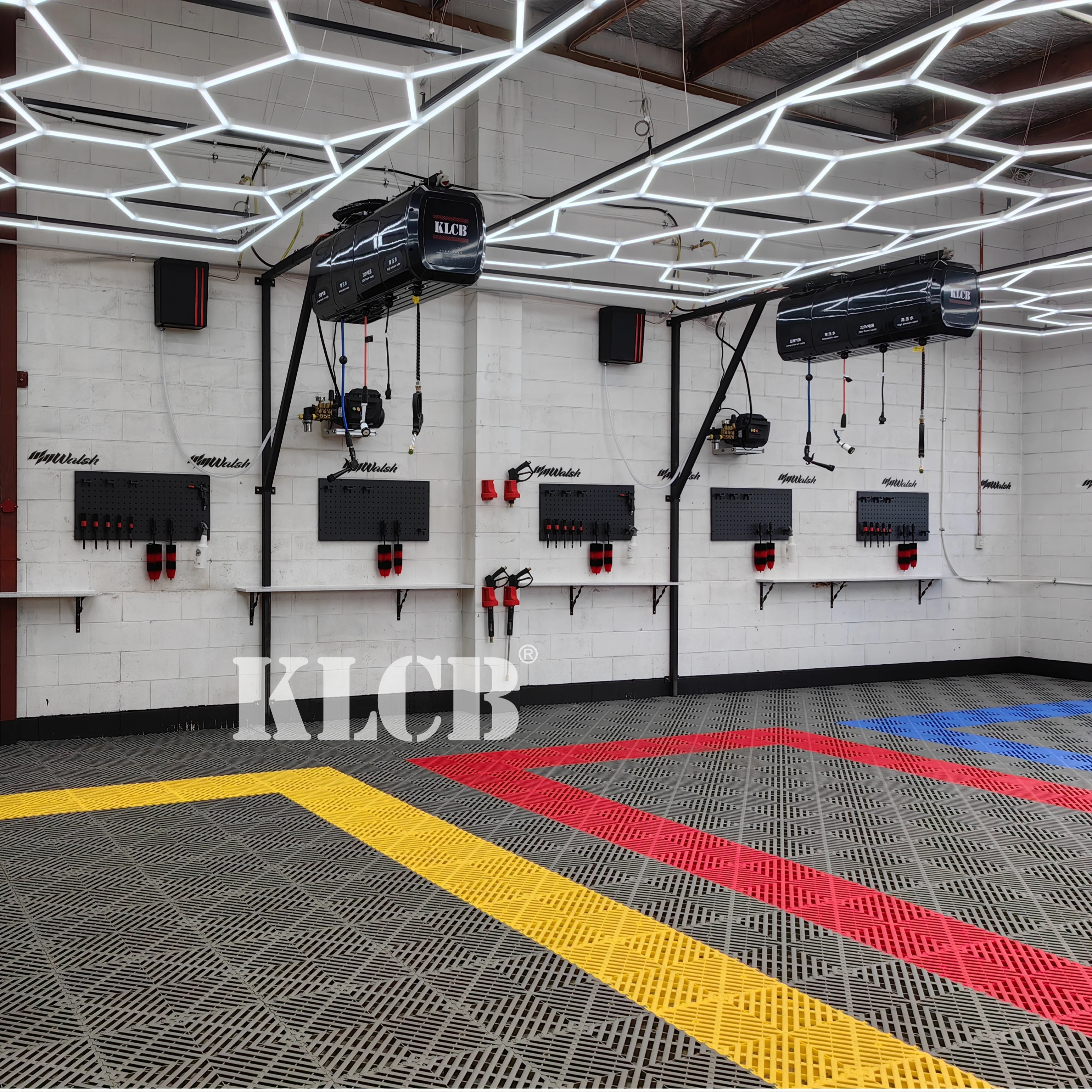 hexagonal led light honeycomb working hexagonal lights lamp for garage ceiling car workshop