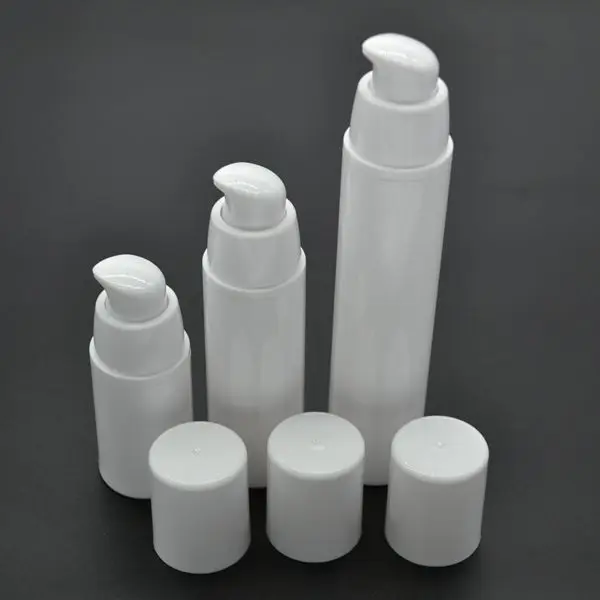 15ml 30ml 50ml White Empty Emulsion Lotion Airless Pump Bottles,Plastic Cosmetic Sample Containers