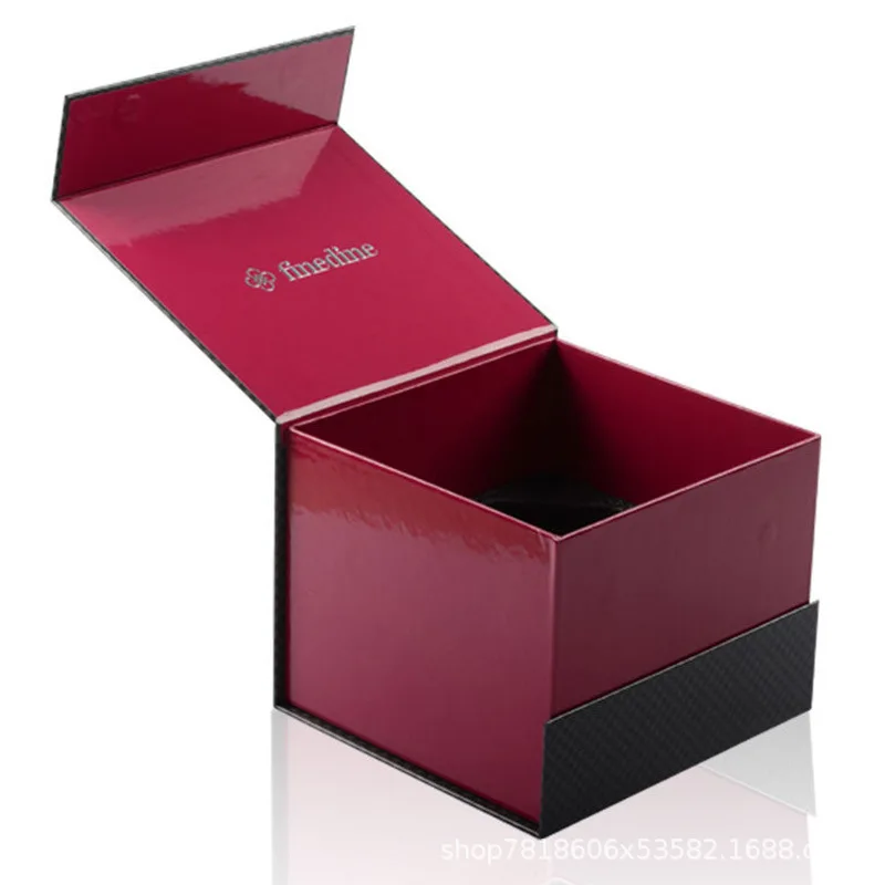 Color box custom product packaging Custom cosmetics white cardboard jewelry magnetic Cosmetics book high-grade hot gold paper