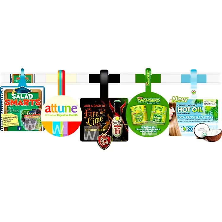 Supermarket Advertising PVC Shelf Talker Display Shelf Wobbler