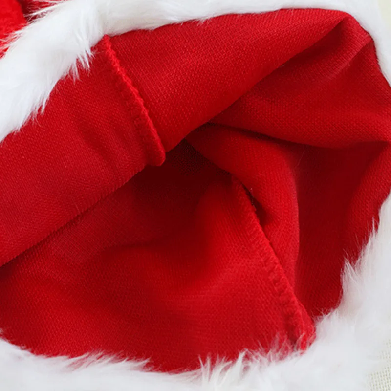 Xmas Christmas Hat Unisex Large Size Adults Thick Christmas Party Holiday Plush Santa Claus Hats