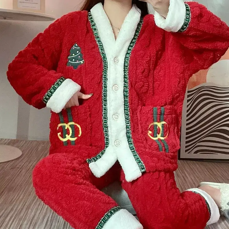 Wholesale Pjs family christmas onesie pajamas family 2022 xmas silk kids satin bamboo kurta matching winter set for women men