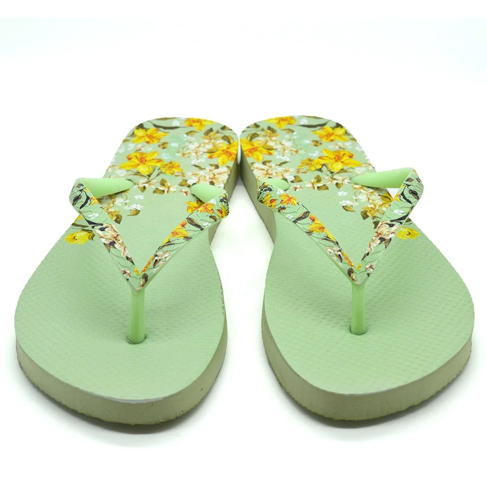 Latest Design ladies slippers Digital Print women flip flops