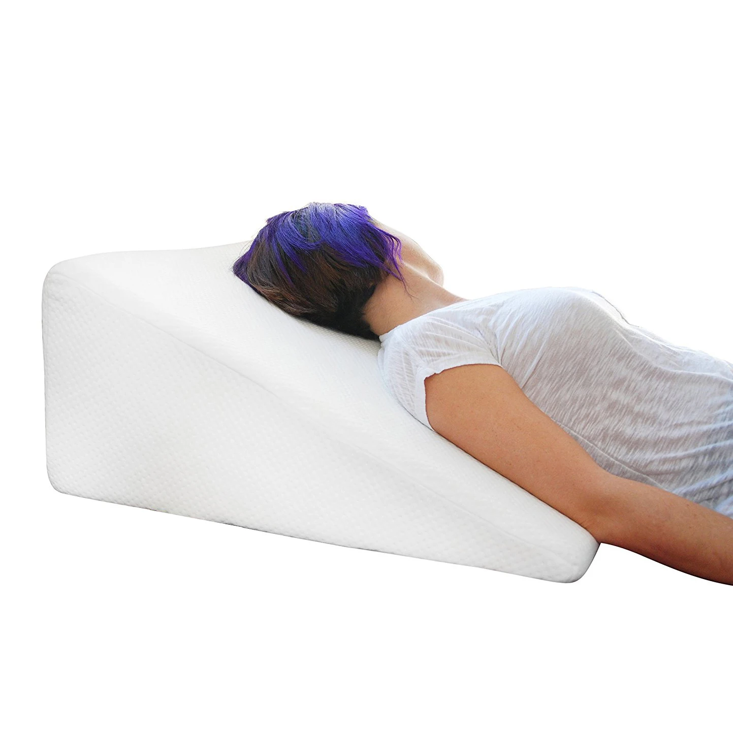 Adults Body Memory Foam Raised Angled Bed Sleeping Wedge Slant Rlief Reduce Anti Acid Reflux Pillow