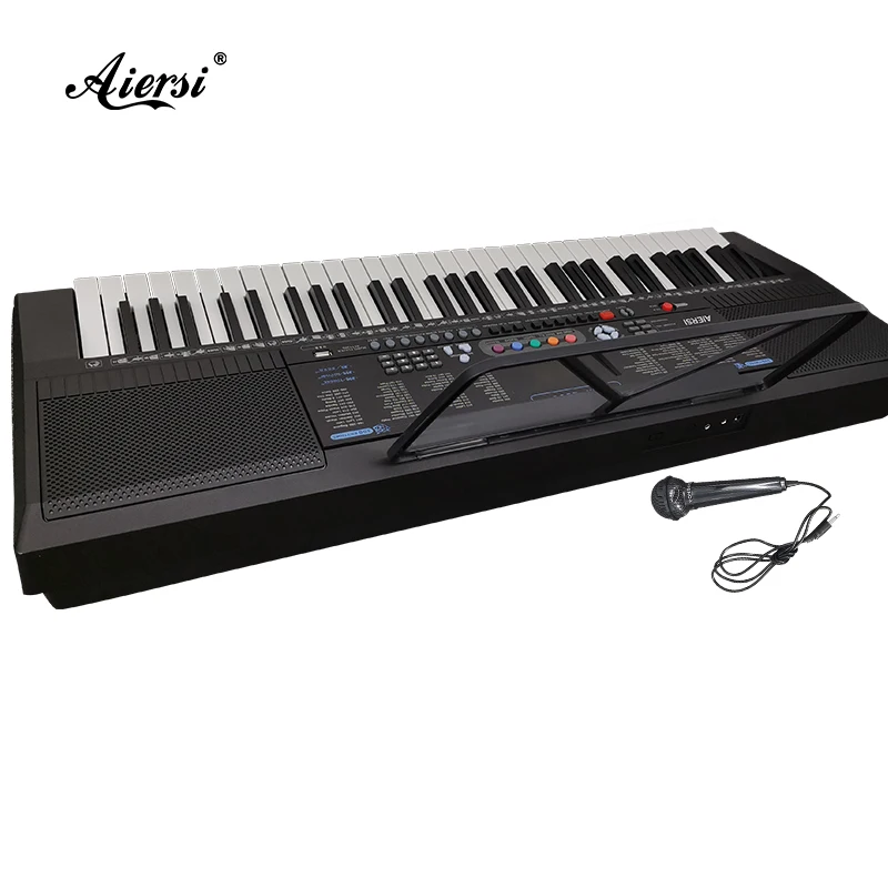 Aiersi Brand Best Music Gift 61 Keys Electronic Organ Beginner Electric Piano Musical Instruments with Microphones and