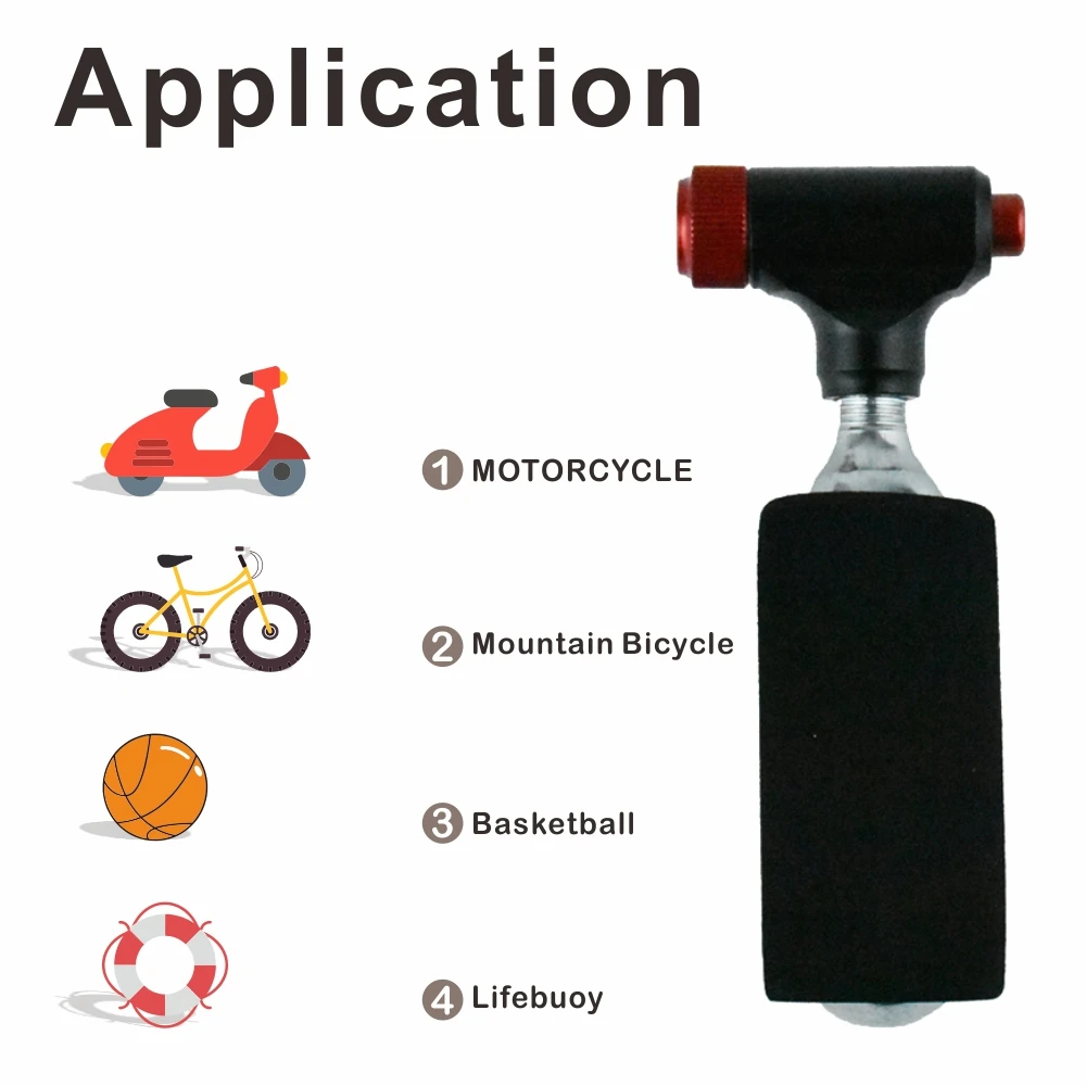 Hengyi Schrader and Presta Compatible CO2 Tire Inflator for MTB Road Bike and Gravel Bike