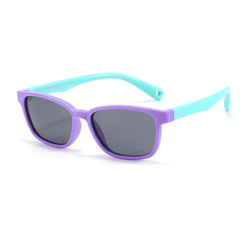 New Design Kids Square Silicone Polarized Shade Glasses Bulk Buy Cheap Boys Girls Sunglasses 2021