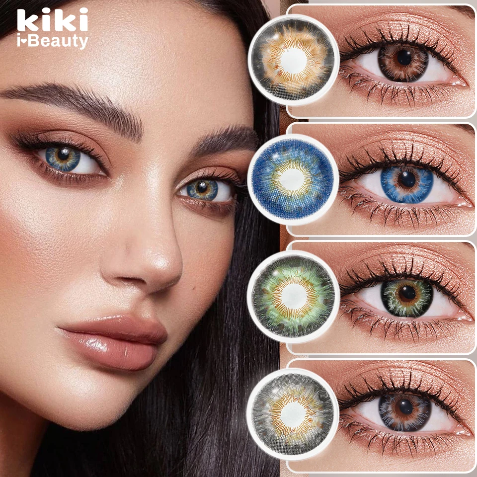 4  Color Tones Eye Lenses Contact Lenses Wholesale Customize 1 Yearly Cosmetic Athena Sugar Gray Soft Colored Contact Lenses