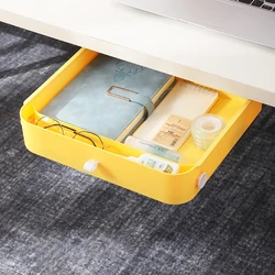 Table bottom office stationary drawer storage under the desk drawer organizer for paper files plastic hidden office drawer