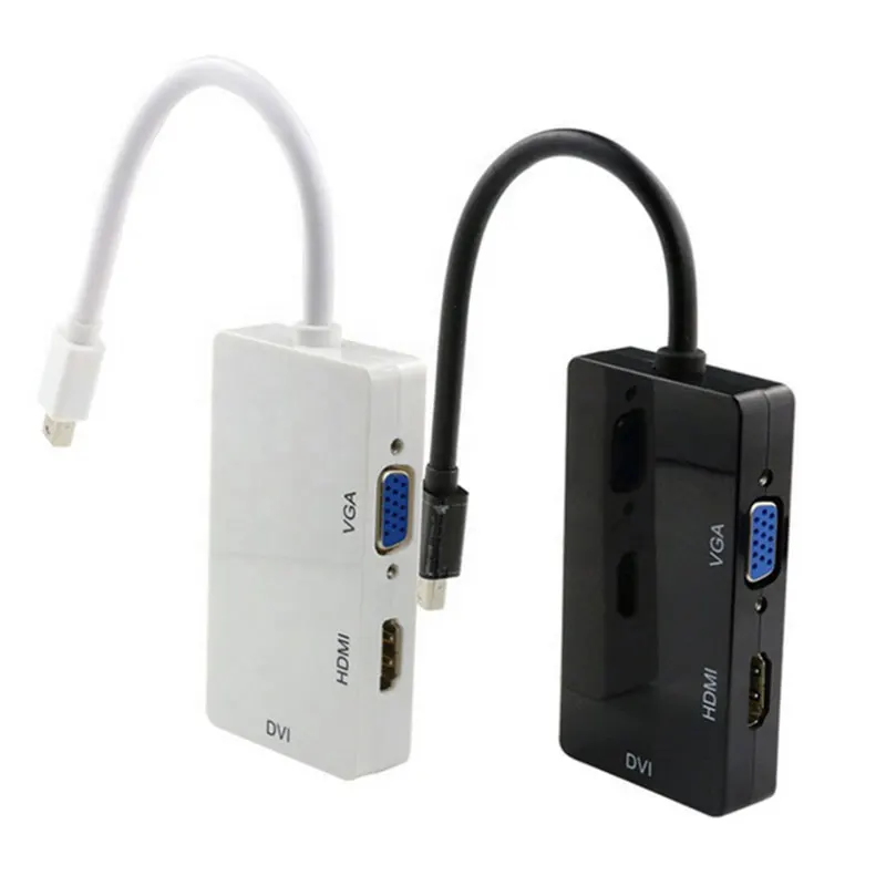 Mini DisplayPort To HDM I /DVI /VGA 3 in 1 DP Adapter Dvi Converter