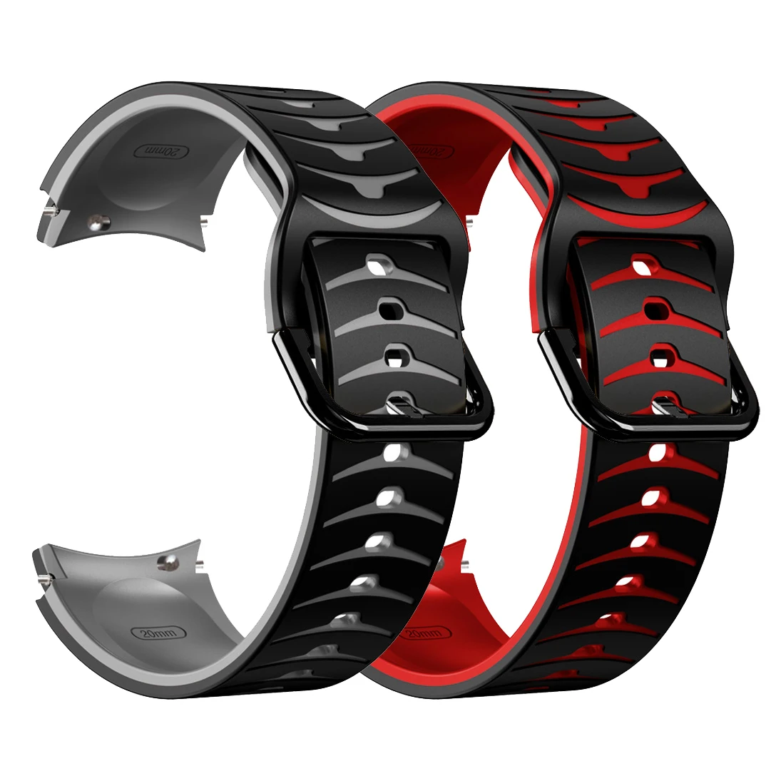 Silicone strap for samsung galaxy watch 7/6/5/4 rubber watch band 20mm strap