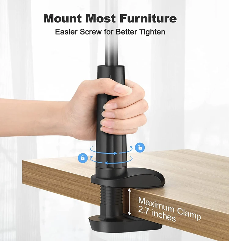 Adjustable Desktop Phone Holder Bed Post Clip Lazy Scalable Flexible Rotatable Tablet Gooseneck Mount Bed Phone Holder for iPad