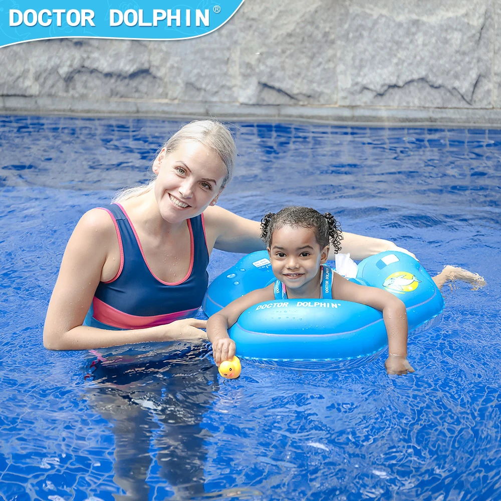 Doctor Dolphin Lying Circle PVC Baby Float Pool Floating Inflatable Float Swimming