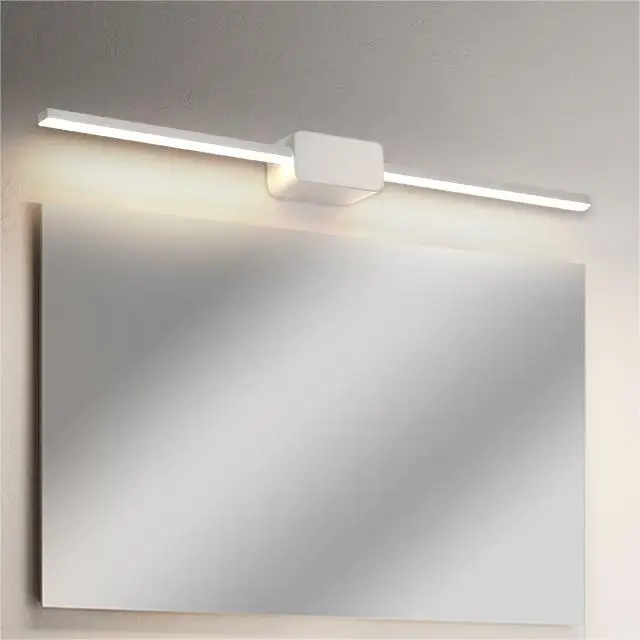 Black long bedroom bedside wall light easy to install white bathroom mirror LED wall lamp for For mirrors front
