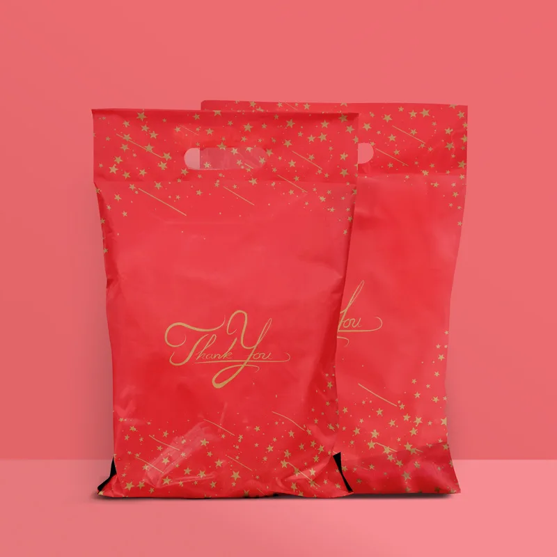 Customized Eco Friendly Clothing Packaging Mailing Bag Blue Red Black Pink Yellow Printed  Big Small Mailing Bags Custom Logo