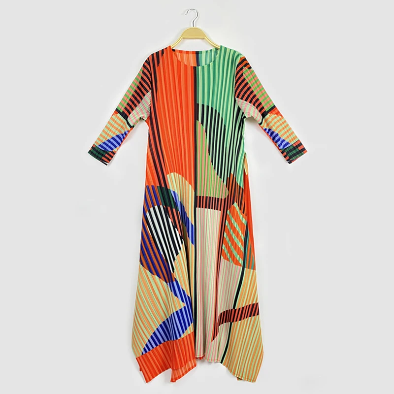 Модный и элегантный весенний плиссированный пояс для юбки с принтом модное элегантное женское платье в этническом