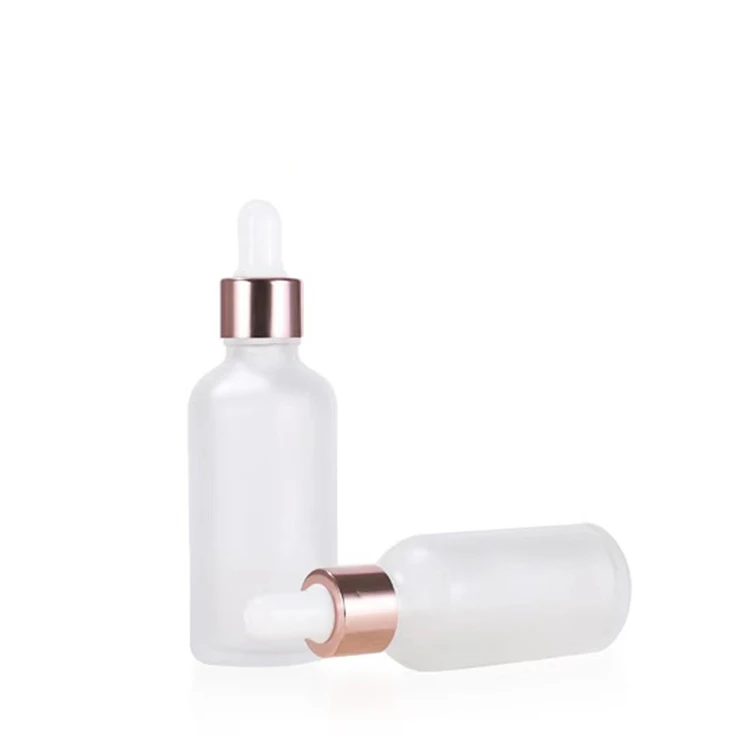 
Hot sale 10 g 15ml 20ml 30ml 50ml 100ml frosted oil essential packaging matte clear dropper bottles gold top 