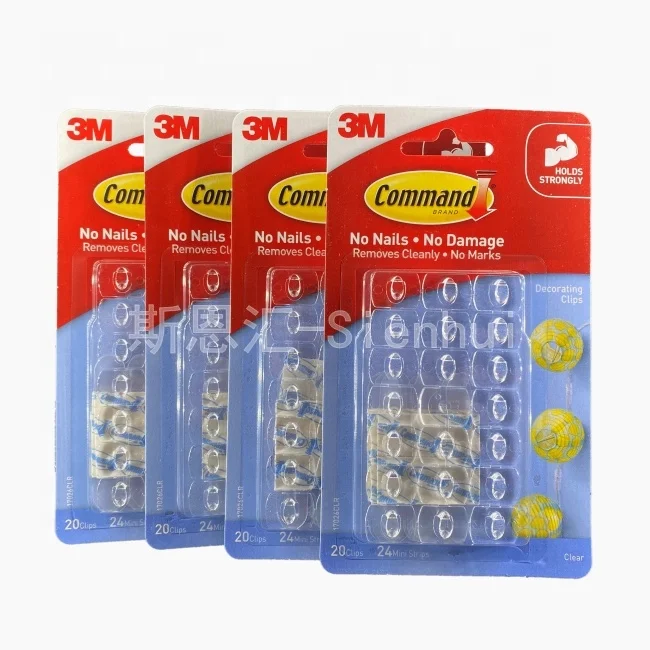 Команды 3 м украшения крючки, станок и клипсы самоклеющихся полосок на стене Феи огоньков и без повреждений висящий декоративный крючок
