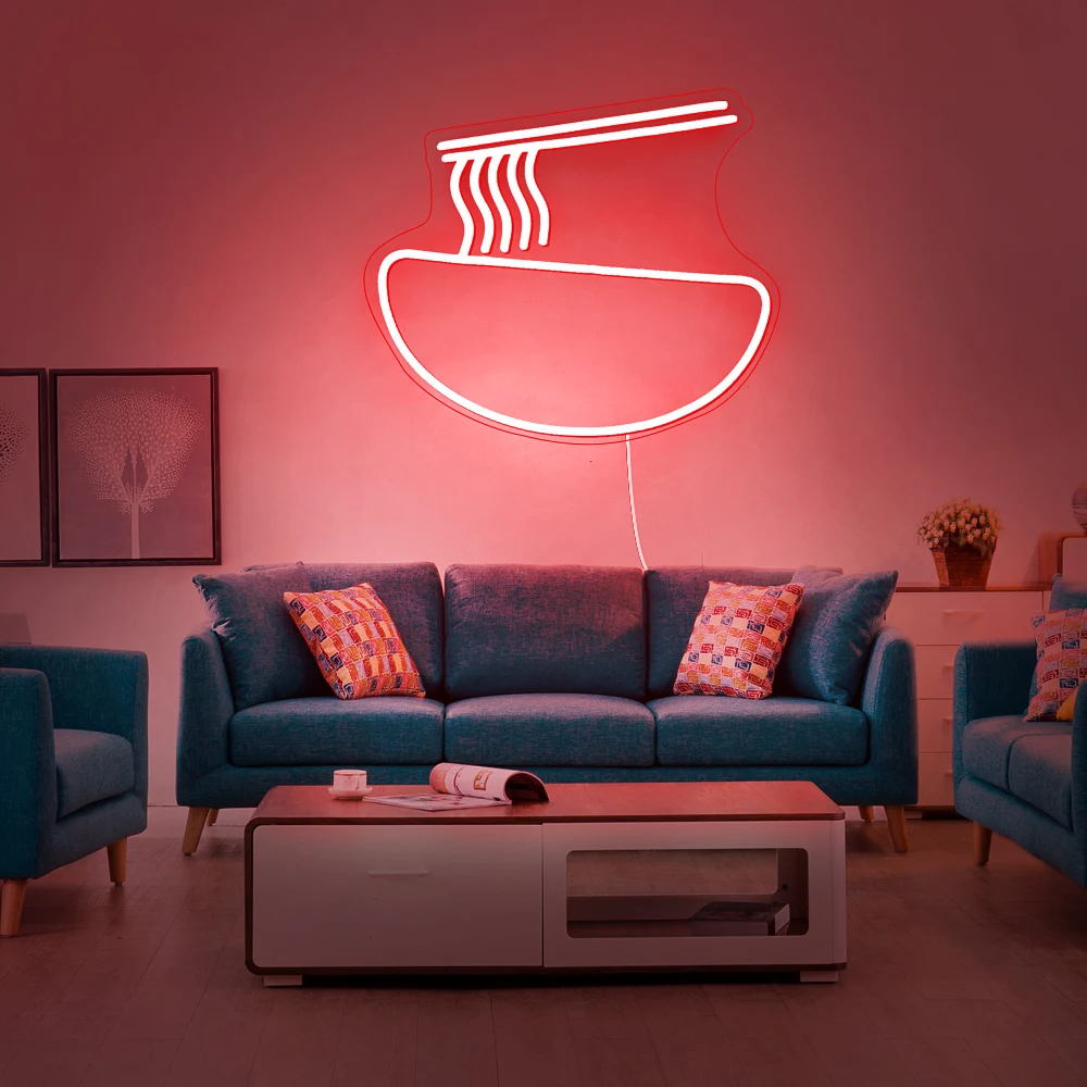 noodle led Neon Sign Led Advertising Custom Neon Light Signs Custom Neon Sign For Wedding Bar Party Decoration