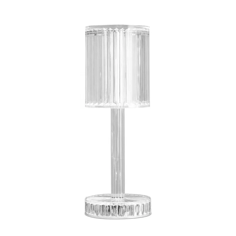 Modern Luxury Crystal Touch Eye-caring 3 Step Dimmable Desk Table Light Bedside Table Lamp with USB Port