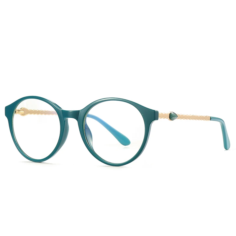 Eyewear Anti Blue Light Cat Eye Oversized Optical Large Metal Frames Glasses