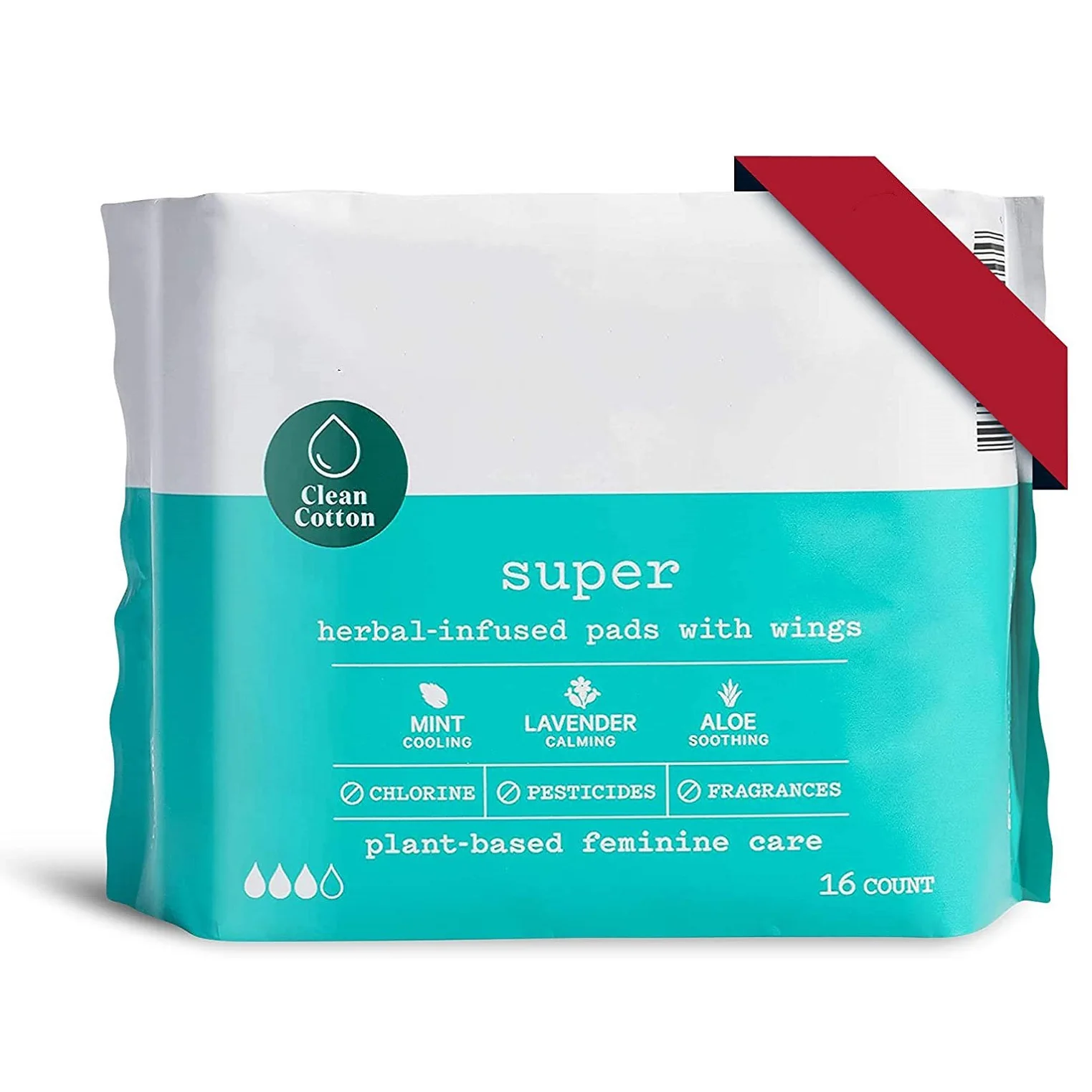 Clean Cotton Super Absorbency Pads Herbal-Infused Pads Plant-Derived Feminine  Menstrual Care Tampons