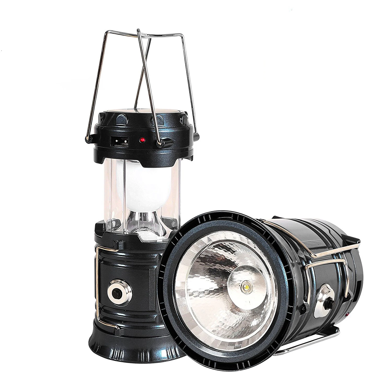 Multifunction LED Camping Lantern Outdoor Emergency Lamp Tent Light Telescopic Flame Lamp