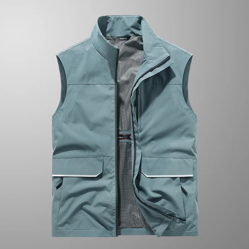 Cheap Waistcoat Men Formal Suit Cotton Vest Wholesale utility Custom OEM Sea Spring Shell Style Fabric Packing Pattern OUTER