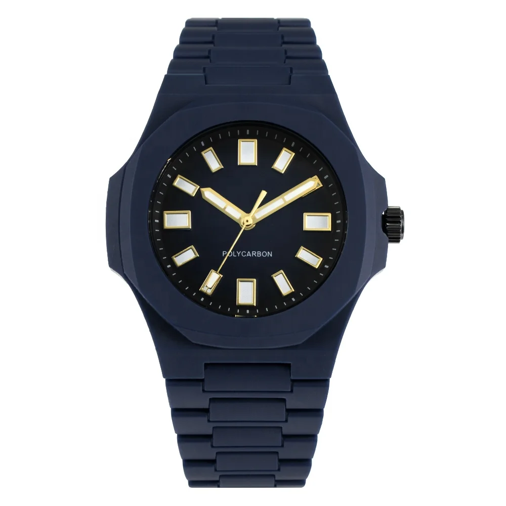 Accesoires  Japanese movement Quartz  watches mens wrist luxury custom logo Polycarbonate watch for men