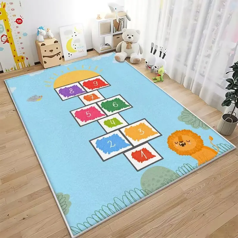 Non-toxic Soft Material Lively Patterns Easy to Store and Educationally Meaningful Ultra-soft Colorful Children Room Play Mat