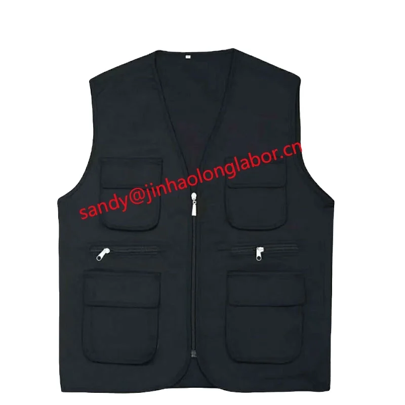 Multi-pocket vest high-quality reflective clothing Work vest advertising
