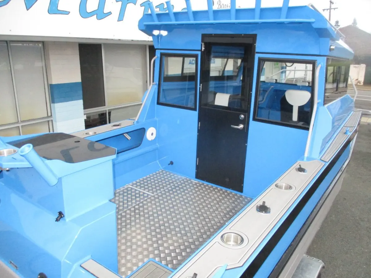 Gospel boat 25ft 7.5m larger cabin welded speed aluminum fishing power boat cruiser with trailer for Canada America