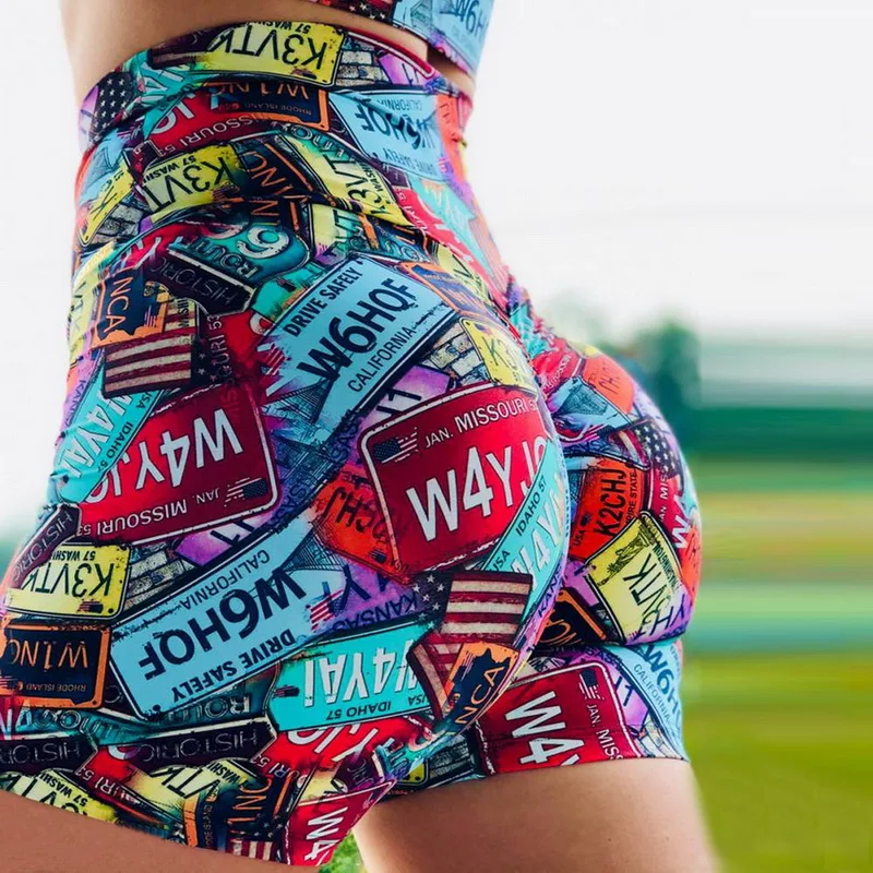 Hot Custom Gym Shorts Women Workout Sports Tights women workout fitness gym yoga shorts