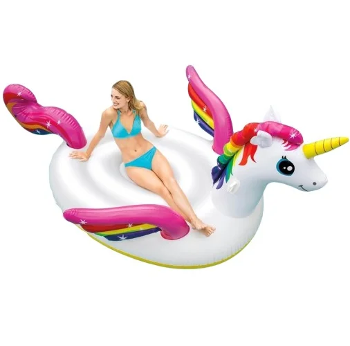 INTEX 57561small unicorn inflatable water toys inflatable ride-on pool float
