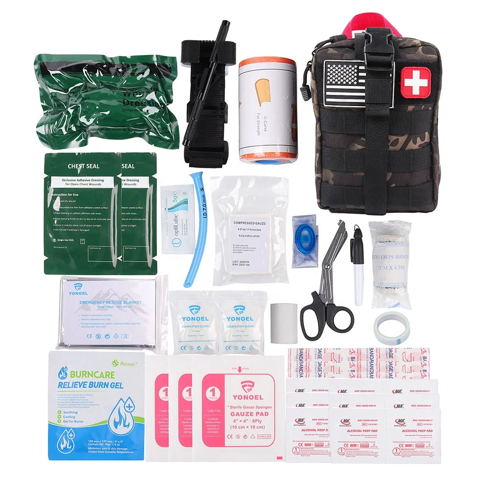 New IFAK Tactical First Aid Kit Waterproof Emergency First Aid Survival Kit With Combat Tourniquet And Chest Seal