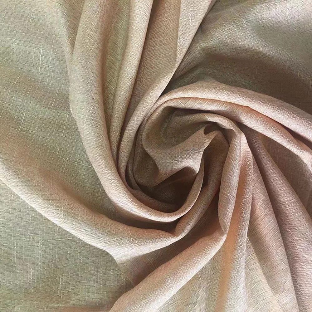 100% polyester cationic fabric plain colour cruciform slub yarn for table cloth window curtain chairpad