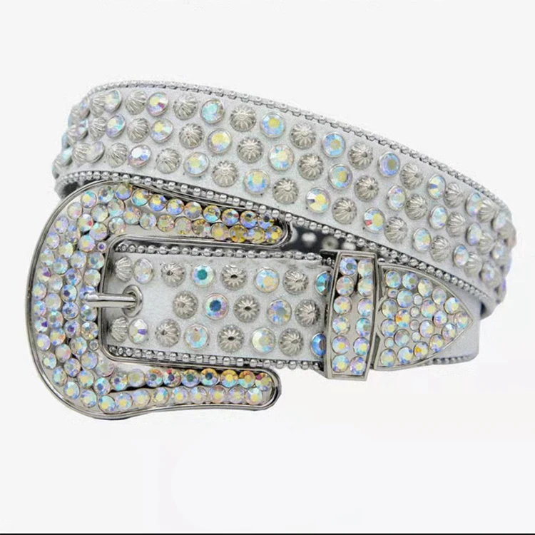 Западный ковбойский пояс со стразами синтетический бриллиантовый bling
