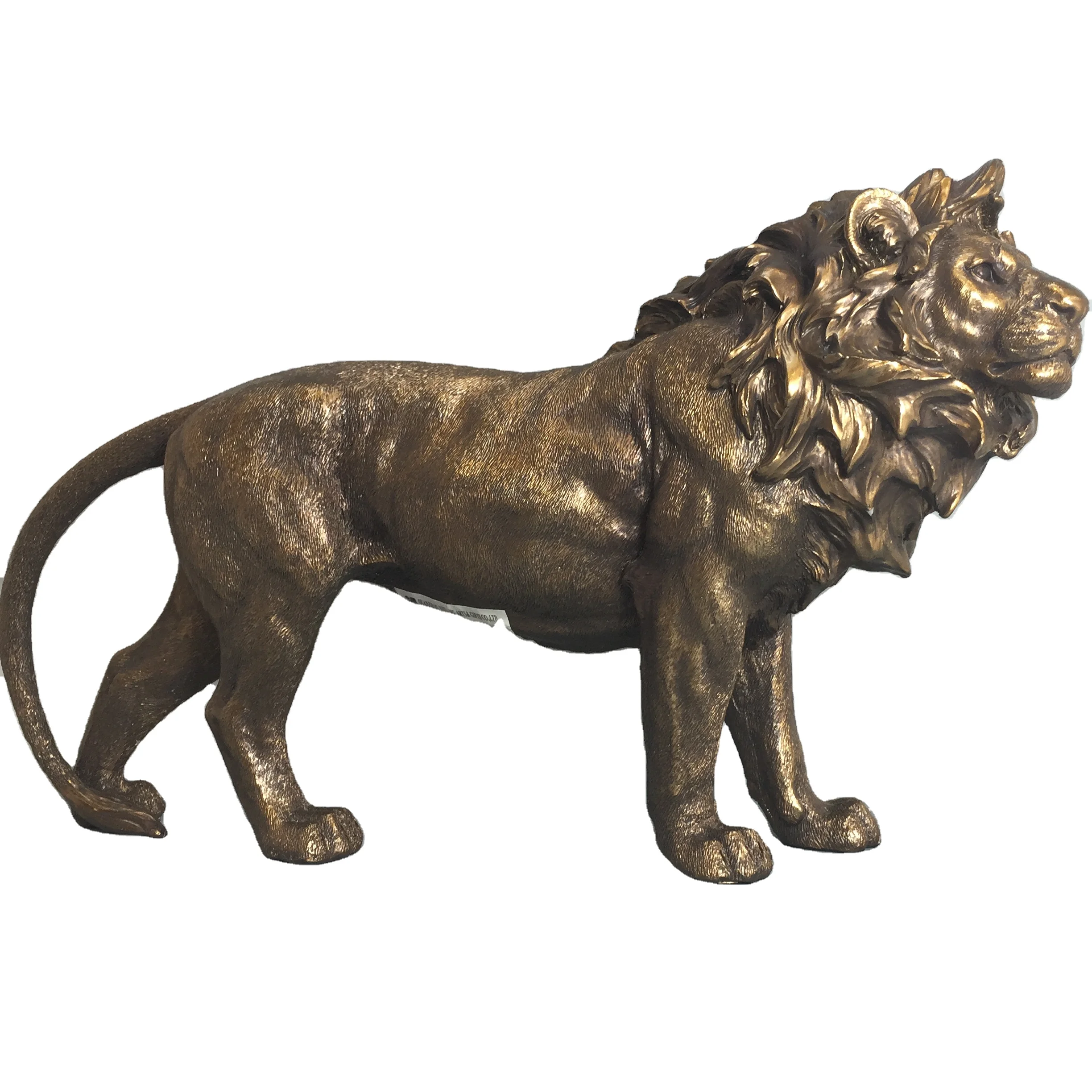 Статуя Льва из смолы под заказ статуэтки льва ручной работы античной меди скульптура настольное украшение