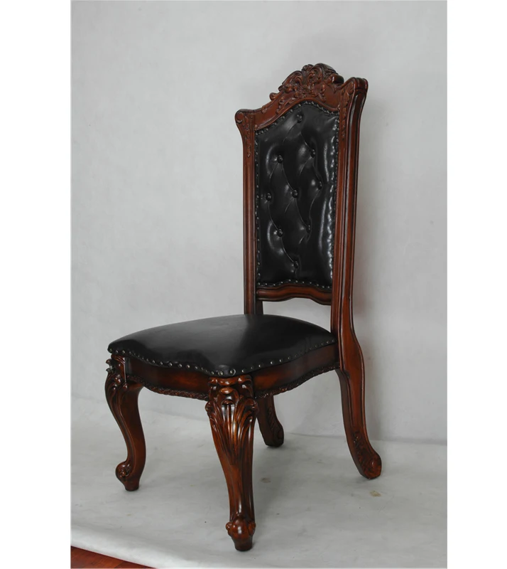 
Прочный современный кожаный стул на заказ, деревянный стул из массива дерева, обеденный стул для ресторана 