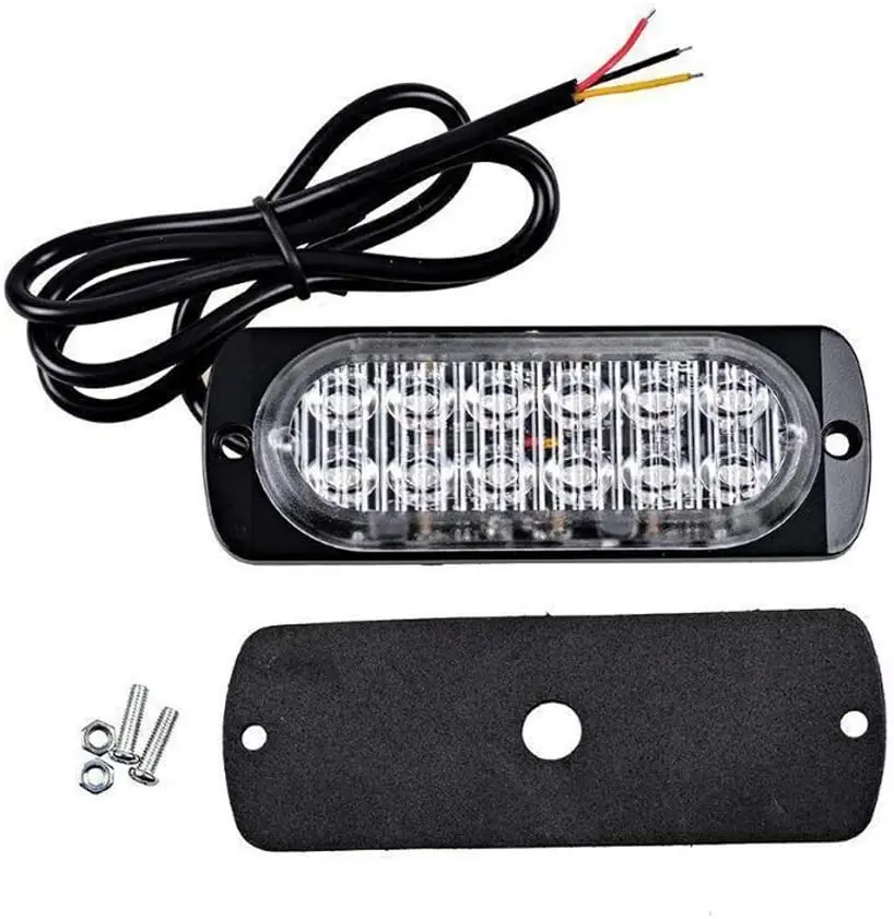 Emergency Vehicles car 12v LED flash Light Amber Truck Strobe LED Flashing Warning Light