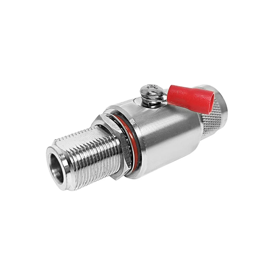 Manufacturer supply N DC-3Ghz surge/lightning protector N type male to N female bulkhead arrester/gas tube discharge protection
