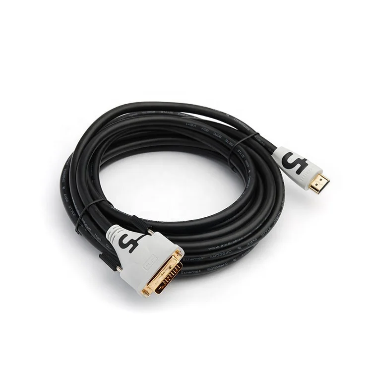 Двойной цвет ПВХ 0,5 м/1 м/2 м/3 м DVI-D Dual Link DVI 24 + 1 к HDMI конвертер HDMI/DVI кабель HDMI