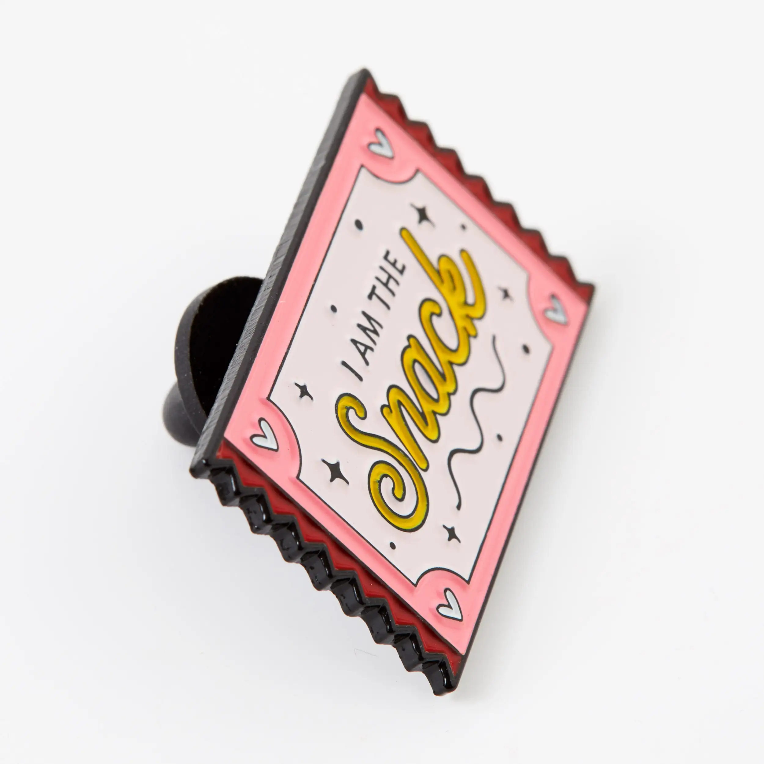 Popular Cute Funny Metal Accessories Badges Lapel Pins Custom I Am the Snack Punky Hard Soft Enamel Pin