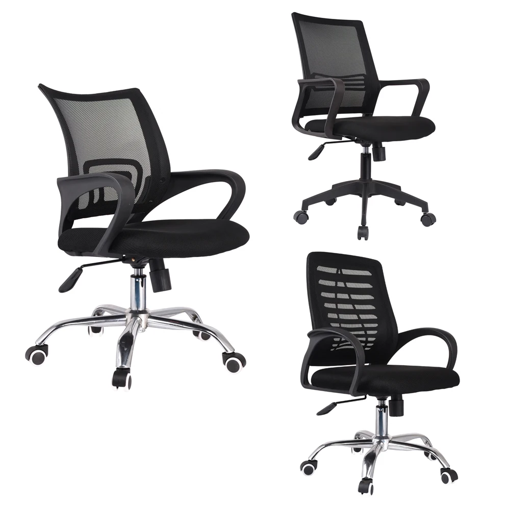 Factory Supply Cheap Free Sample Ergonomic Executive Metal Mid-Back Mesh Swivel Fabric Home Office Chair