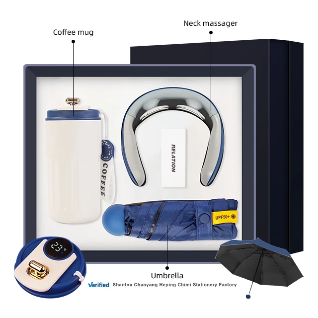 Coffee mug neck massager set corporate promotional Doctors gift items for insurance gift for Business Giveaways